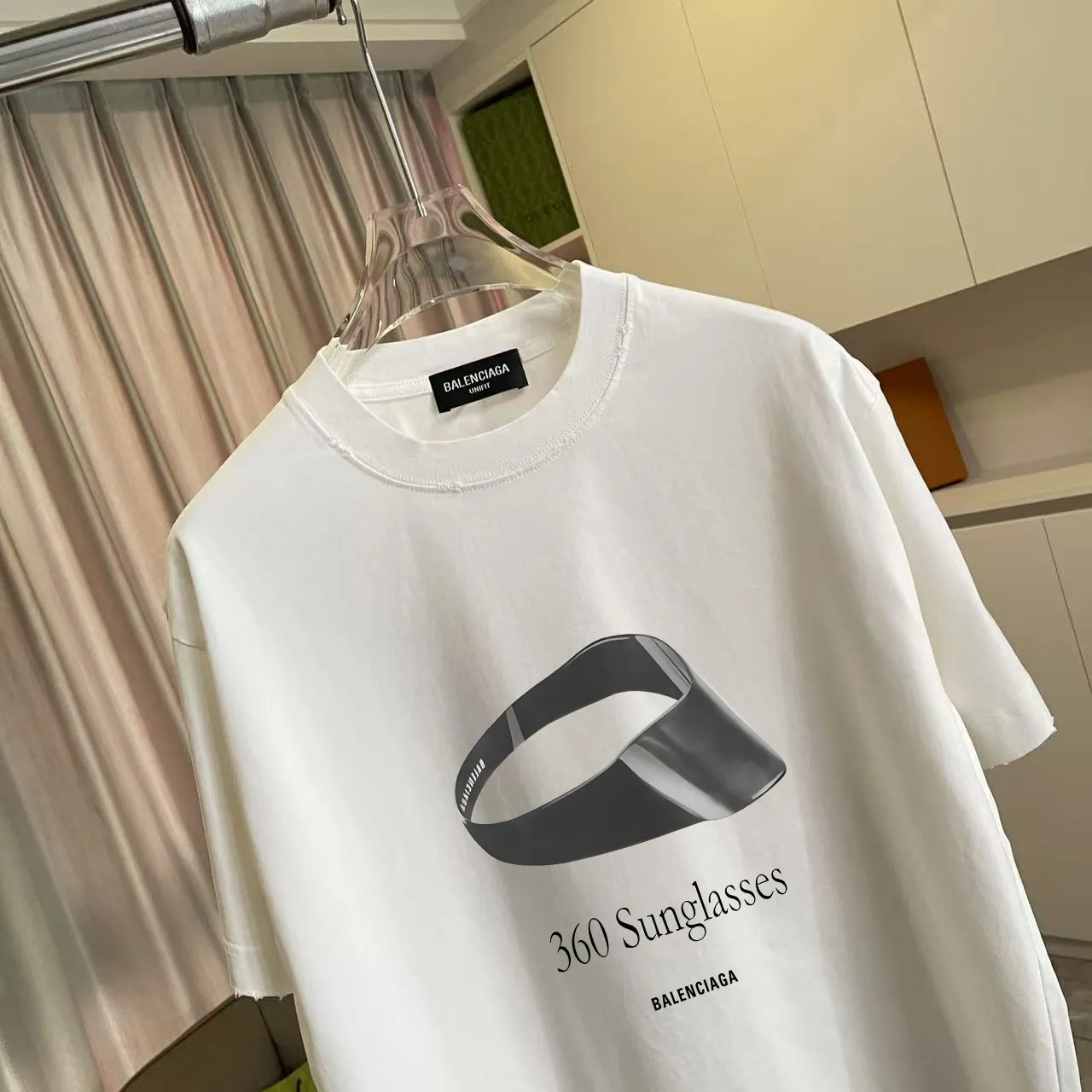 BALENCI*GA 2025 New Arrival logo 320g T Same Style Size：S M L XL XXL ：Black White Red Black